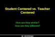 Student Centered vs. Teacher Centered
