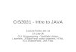 CIS3931 - Intro to JAVA