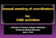 Annual meeting of coordinators  for  CME activities