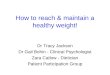 How to reach & maintain a healthy weight!