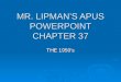 MR. LIPMAN’S APUS POWERPOINT CHAPTER 37