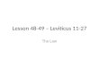 Lesson  48-49  – Leviticus  11-27