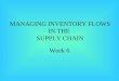 MANAGING INVENTORY FLOWS IN THE  SUPPLY CHAIN