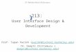 213: User Interface Design & Development