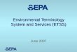 Environmental Terminology System and Services (ETSS)