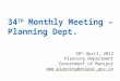 34 TH  Monthly Meeting – Planning Dept