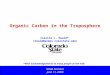 Organic Carbon in the Troposphere