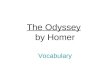 The Odyssey by Homer Vocabulary