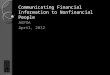 Communicating Financial Information to Nonfinancial People
