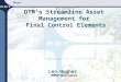 DTM's Streamline Asset Management for  Final Control Elements