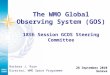 The WMO Global Observing System (GOS) 18th Session GCOS Steering Committee