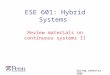 ESE 601: Hybrid Systems