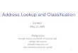 Address Lookup and Classification