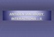 ANTIGEN- ANTIBODY  INTERACTIONS – II