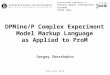 DPMine /P  Complex Experiment Model Markup Language as Applied  to  ProM