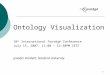 Ontology Visualization 10 th  International Protégé Conference July 15, 2007, 11:00 – 12:30PM CEST
