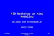 NIO Workshop on Wind Modeling