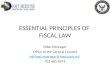 ESSENTIAL PRINCIPLES OF  FISCAL LAW