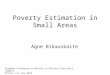 Poverty Estimation in Small Areas