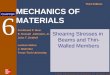 Shearing Stresses in Beams and Thin-Walled Members