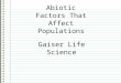 Abiotic Factors That Affect Populations