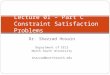Lecture 01 – Part C Constraint Satisfaction Problems