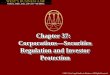 Chapter 37:   Corporations—Securities Regulation and Investor Protection