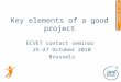 Key elements of a good project