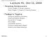Lecture #5,  Oct 11, 2004