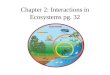 Chapter 2: Interactions in Ecosystems pg. 32