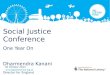 Social Justice  Conference One Year On Dharmendra  Kanani Director for England