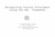 Recognizing Textual Entailment using the UNL  framework