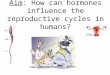 Aim : How can hormones influence the reproductive cycles in humans?