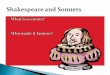 Shakespeare and Sonnets