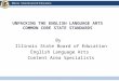 Unpacking the English Language Arts Common Core State Standards