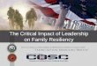 The Critical Impact of Leadership on Family Resiliency