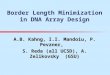 Border Length Minimization in DNA Array Design