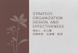 Strategy, organization design, and  effectiveness