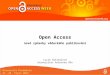 Open Access nové způsoby vědeckého publikování