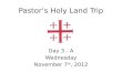 Pastor’s Holy Land Trip