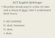 ACT English  Bellringer