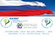 INTERNATIONAL YOUTH NUCLEAR CONGRESS – 2016 September 19-24, Ekaterinburg, Russia