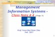 Management  Information Systems -  Class Note # 4 (Chap-3)