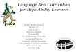 Language Arts Curriculum  for High Ability Learners