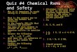 Quiz #4 Chemical Rxns and Safety