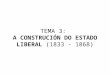 TEMA 3:  A CONSTRUCIÓN DO ESTADO LIBERAL  (1833 - 1868)