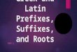 Greek and Latin Prefixes, Suffixes, and Roots