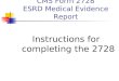 CMS Form 2728 ESRD Medical Evidence Report