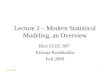 Lecture 2 – Modern Statistical Modeling, an Overview