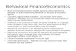 Behavioral Finance/Economics